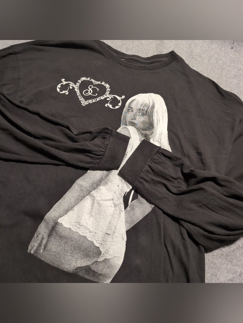 Sabrina Carpenter Short N Sweet Tour 2024 Long Sleeve Shirt Black